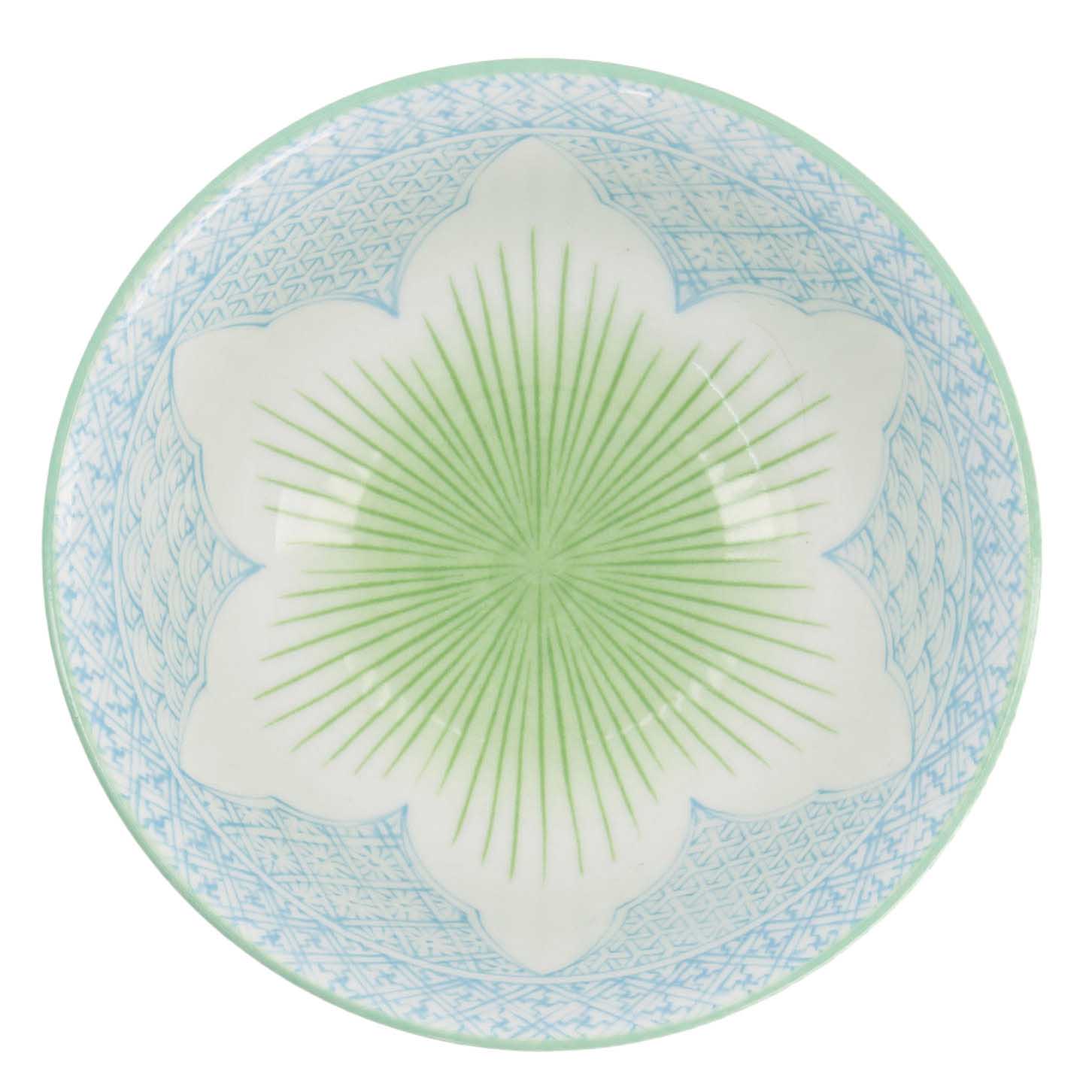 Tokyo Design Studio Lily Flower Tayo Bowl 14x6cm Light Blue